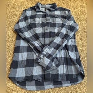 Vans Flannel Men’s L Large Black and Blue